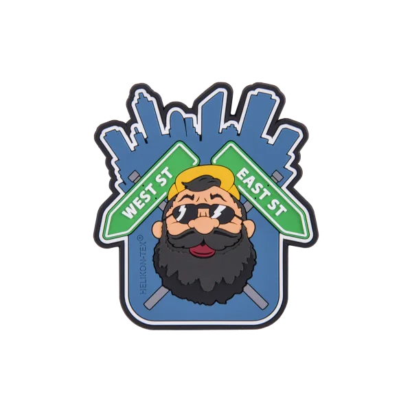Emblemat Helikon-Tex "Beardman URBAN" - PVC — Blue