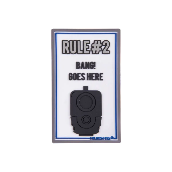 Emblemat Helikon-Tex "Rule#2" - PVC — White