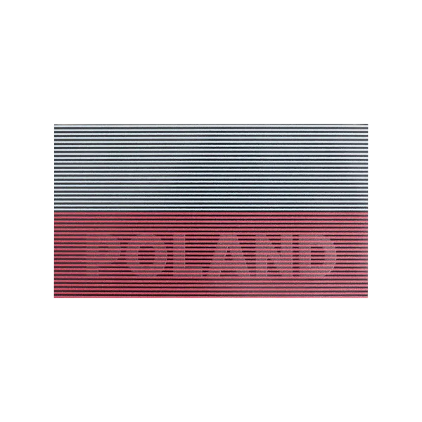 Direct Action Polish large patch flag — White / Red