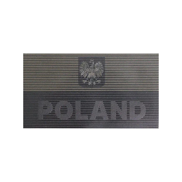 Direct Action Polish large patch SUBDUED flag — Black / Boreal Green