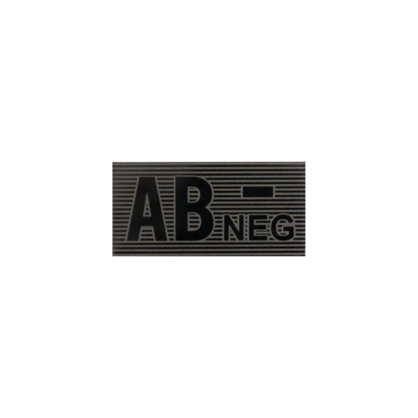 Direct Action AB Rh - blood type patch — Black / Boreal Green