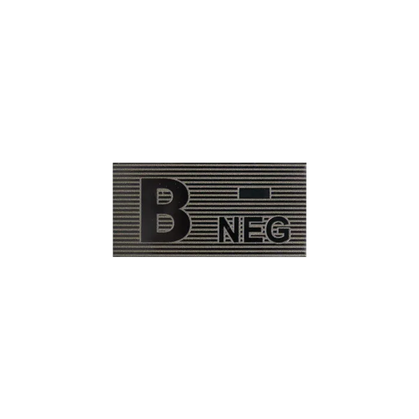 Direct Action B Rh - blood type patch — Black / Boreal Green
