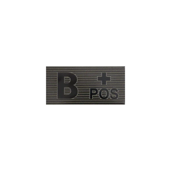 Direct Action B Rh+ blood type patch — Black / Boreal Green