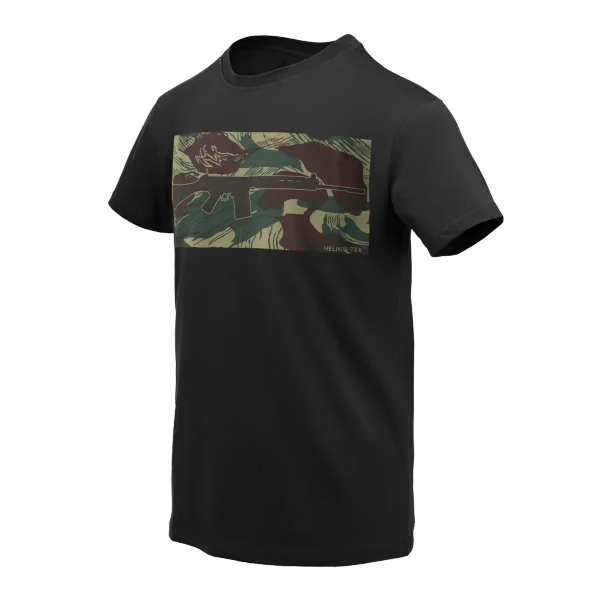 T-Shirt Helikon-Tex FN FAL — Black / Rhodesian Camo