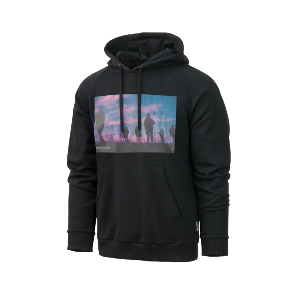 Direct Action Hoodie DA Sunset — Black