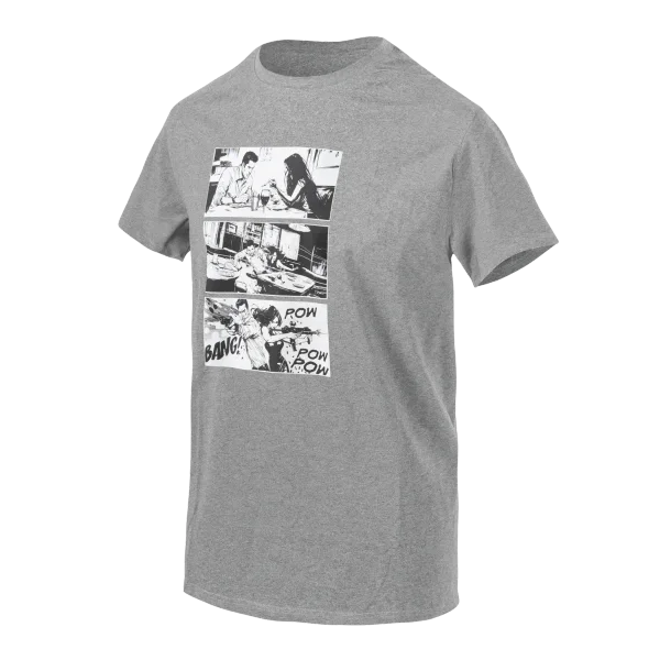 T-shirt Helikon-Tex (Combat Date) — Melange Mid Grey