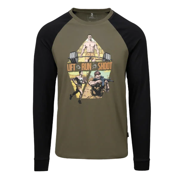 T-shirt Long sleeve Helikon-Tex (Lift, Run, Shoot) — Olive Green