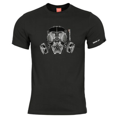 T-shirt Ageron Gas Mask Pentagon Czarny (K09012-GM)